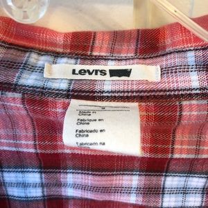 Plaid button down top